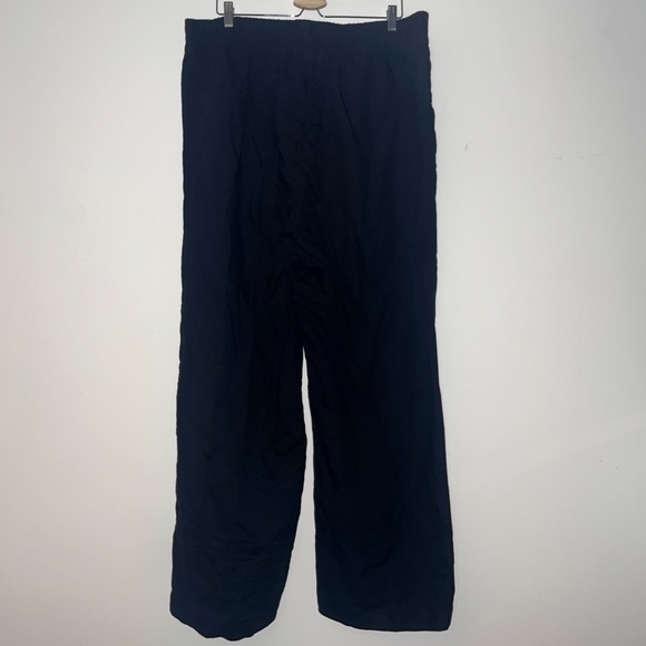 H&M Black Linen Wide Leg Pants - Picture 2 of 2